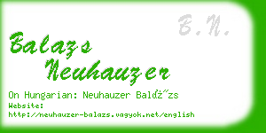 balazs neuhauzer business card